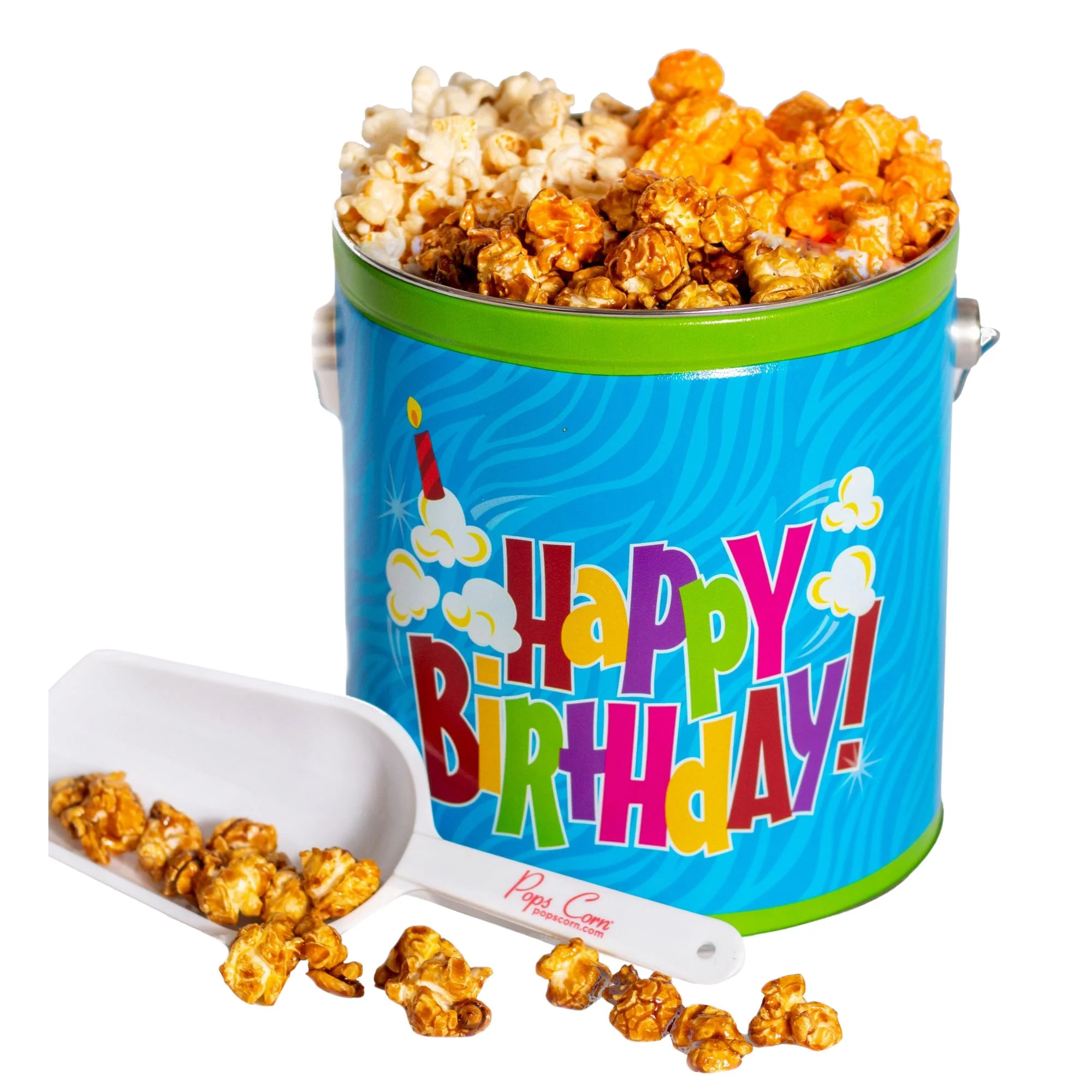 1 Gallon Happy Birthday Popcorn Tin – Choose Up to 3 Flavors | Gourmet Gift Tin | Free Shipping | Pops Corn® - Image 13