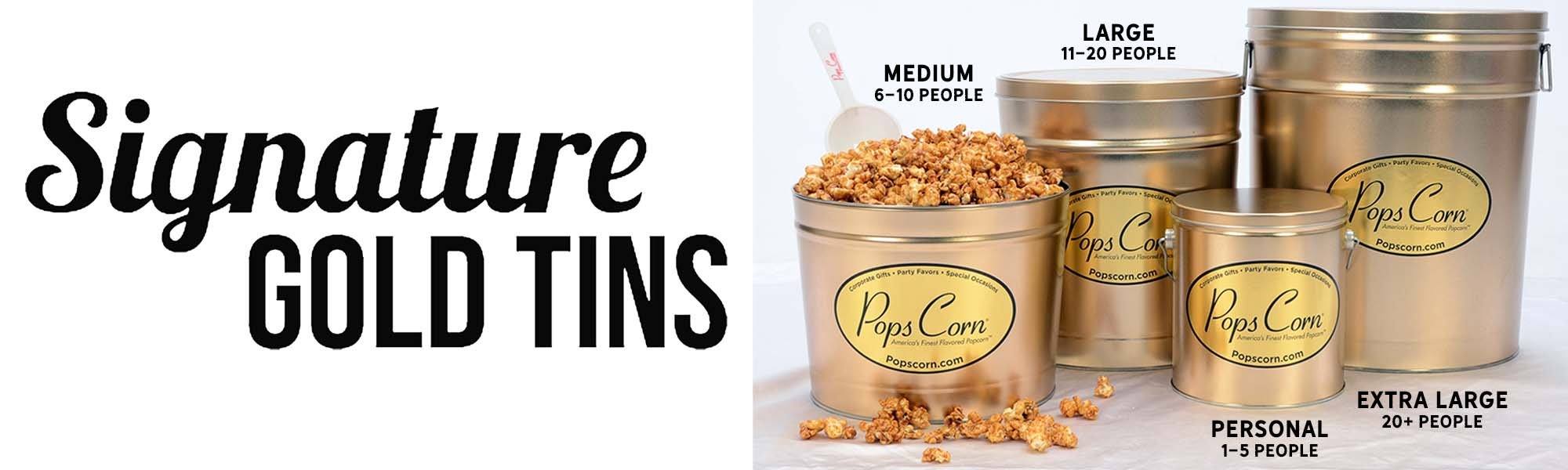 1 Gallon Gold Signature Popcorn Tin – Choose Up to 3 Flavors | Gourmet Gift Tin | Free Shipping | Pops Corn® - Image 14