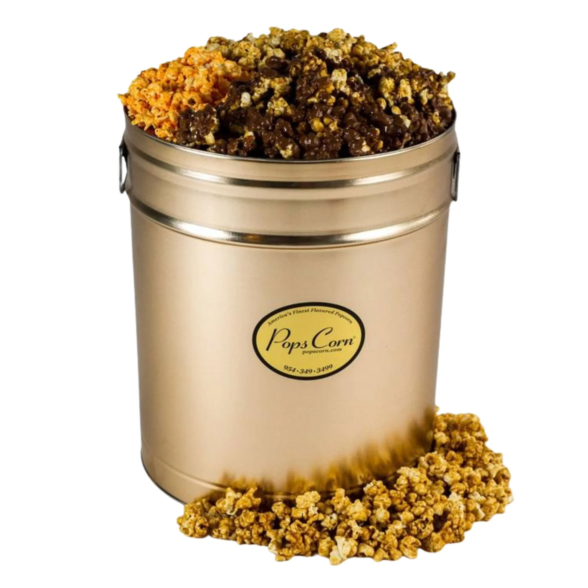 6 Gallon Gold Signature Popcorn Tin – Choose Up to 3 Flavors | Gourmet Gift Tin | Free Shipping | Pops Corn® - Image 4