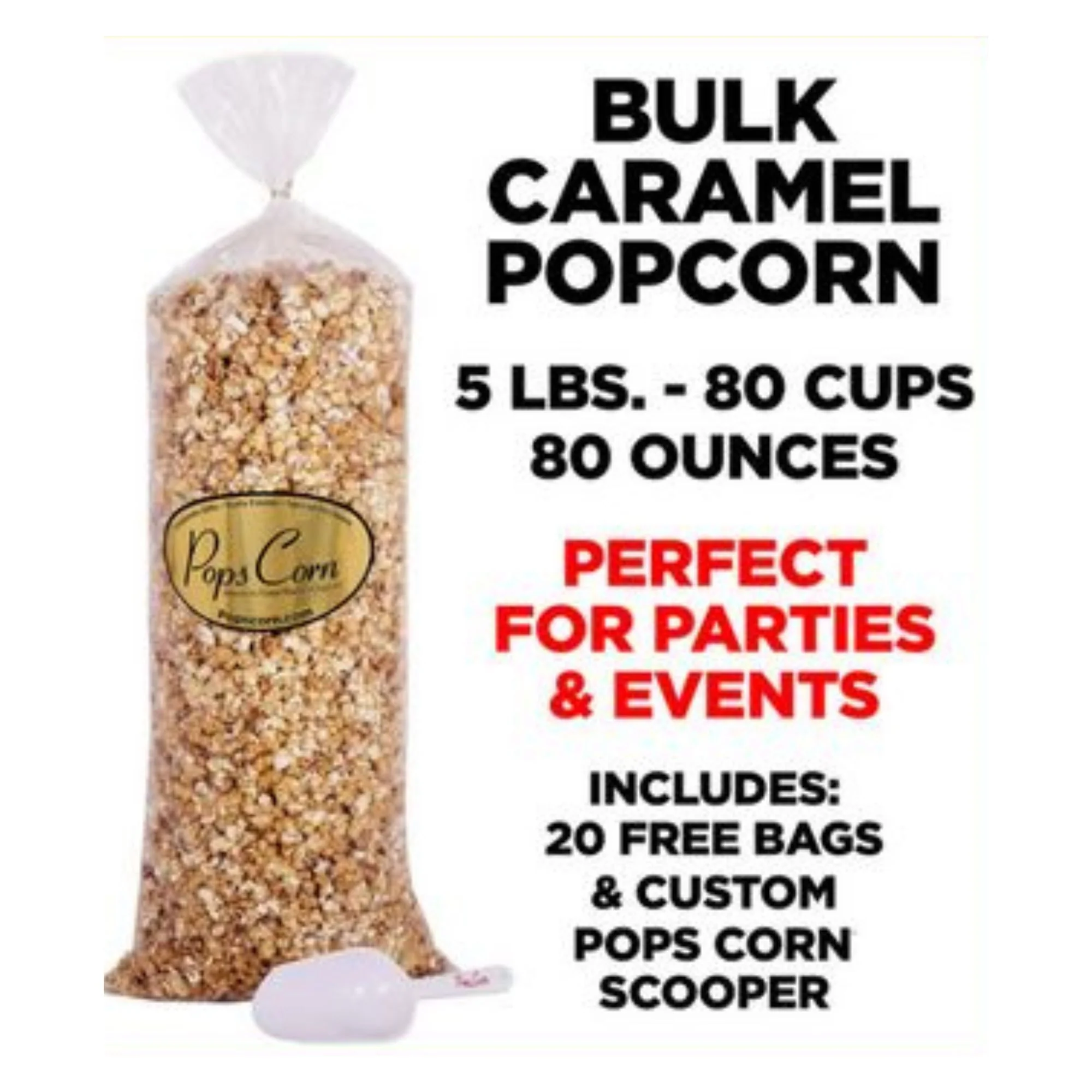 Caramel Popcorn Bulk Bag 5 lbs | Gourmet Popcorn | Pops Corn - Image 6