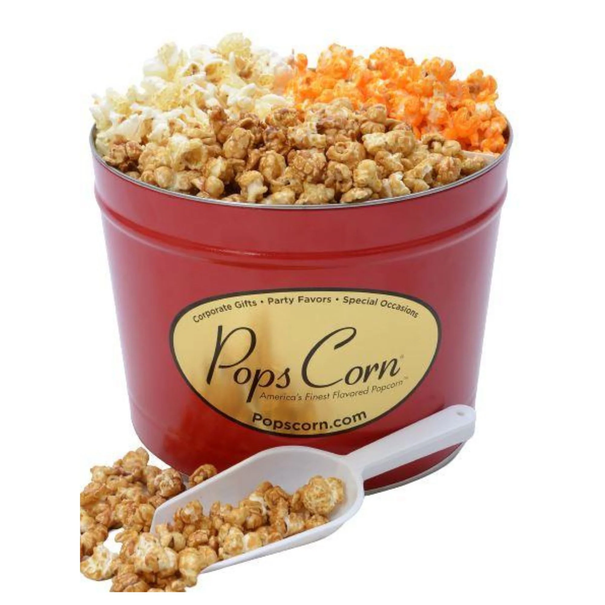 2 Gallon Red Gourmet Popcorn Tin | Holiday & Corporate Popcorn Gift  | Pops Corn - Image 13